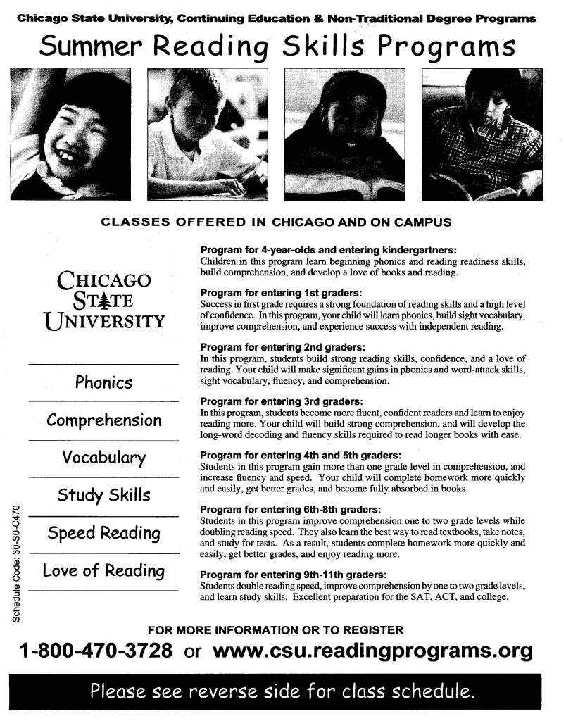 Chicago State University Reading Skills Program