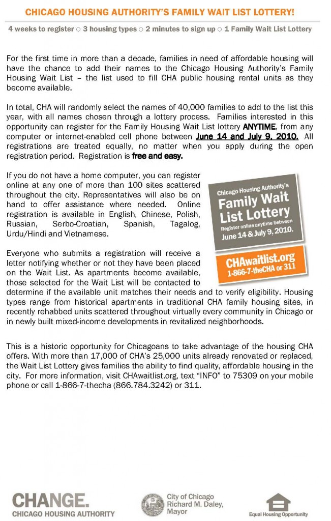 CHA WaitList