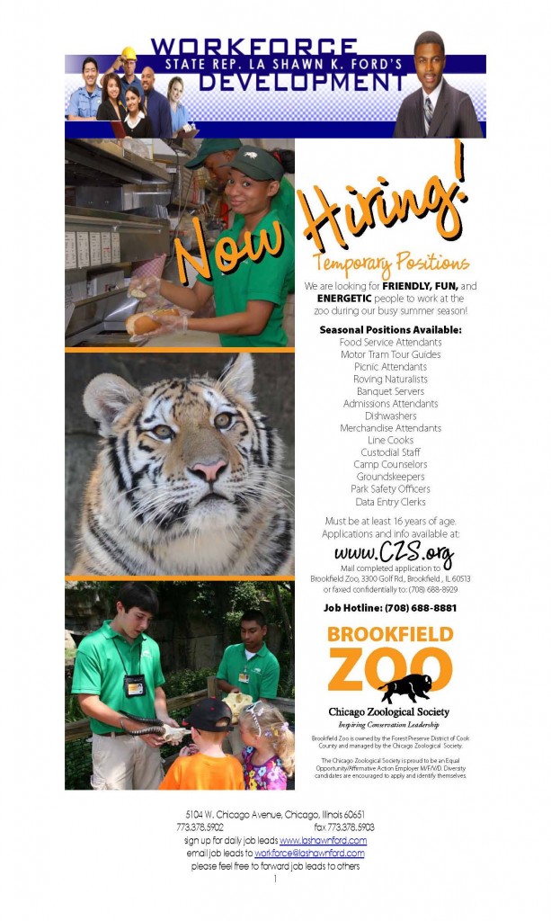 Brookfield zoo online job application