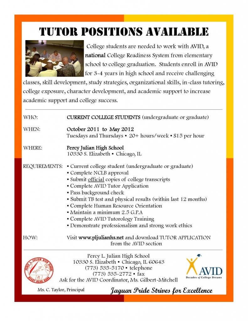 AVID Tutor Flyer 