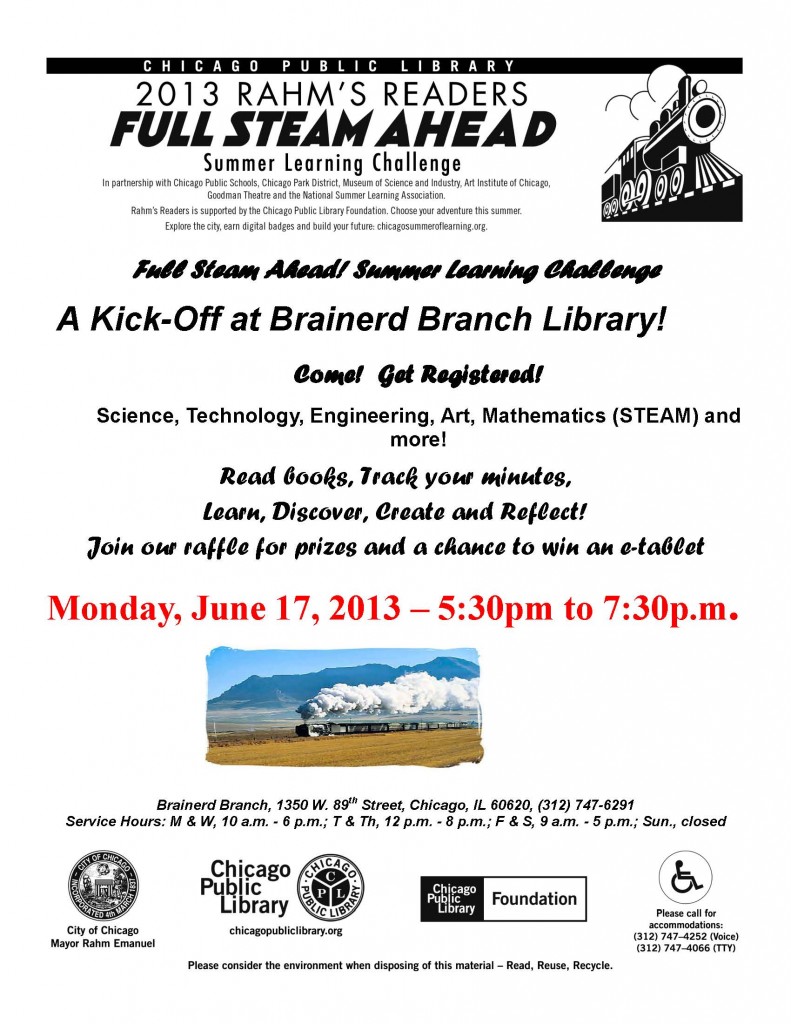 Brainerd Library's Summer Program - Monday June 17 2013