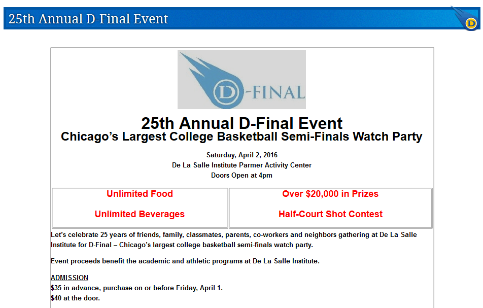 D-Final Event 2016 - DeLaSalle